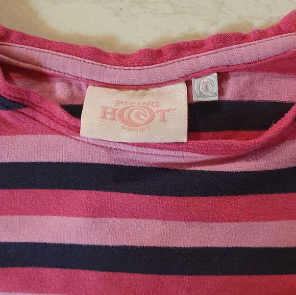 Size 5 Piping Hot striped long sleeve top - Picture 5 of 5